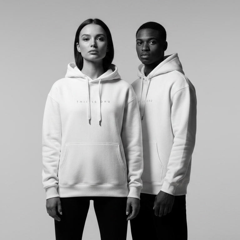 THIS IS DRU HOODIE WHITE